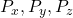 P_x,P_y,P_z